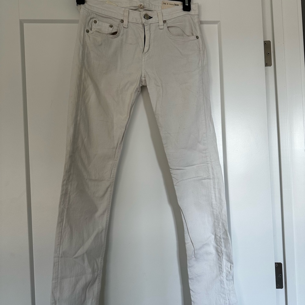 Rag & Bone White Skinny Jeans Size 25